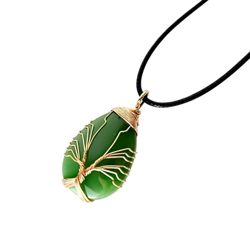 Halskette mit tropfenförmigem Aventurin – Bringt Klarheit und innere Ruhe