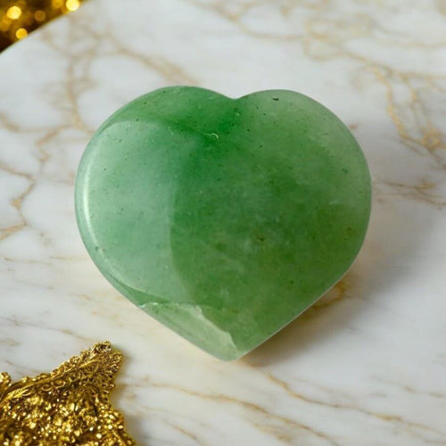 Mini Aventurin Herz – Zartes Naturjuwel für Harmonie und Wohlbefinden
