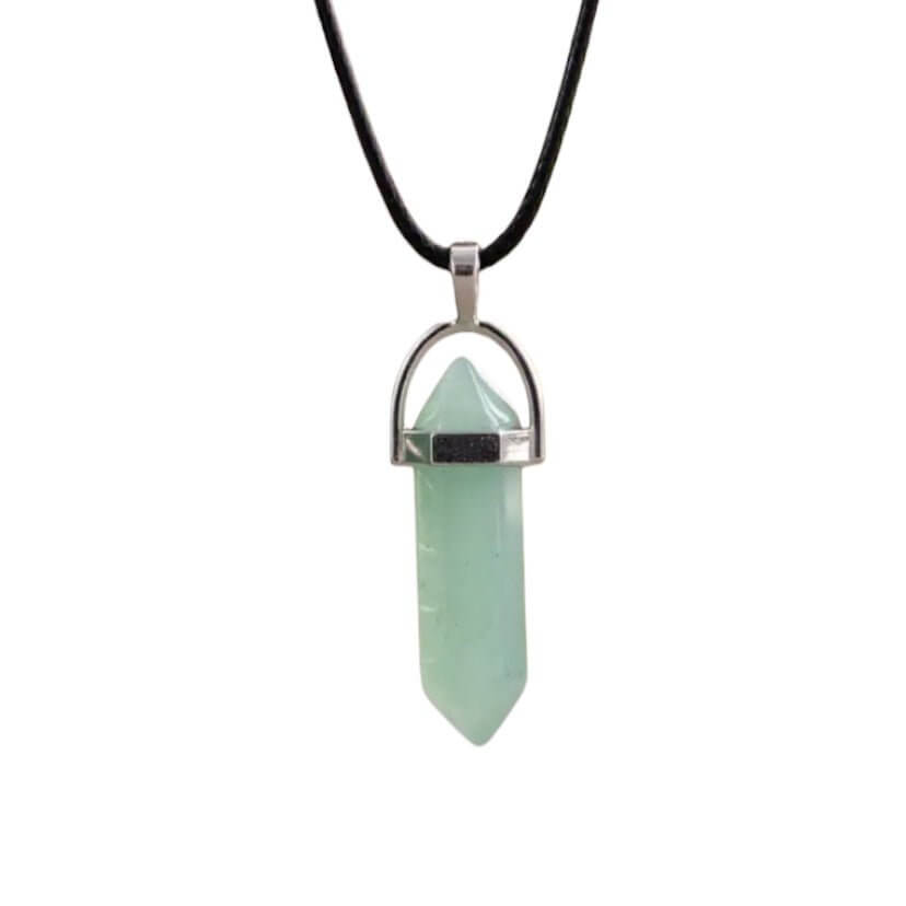 Schwarze Halskette mit Aventurin Doppelender - Der perfekte Begleiter