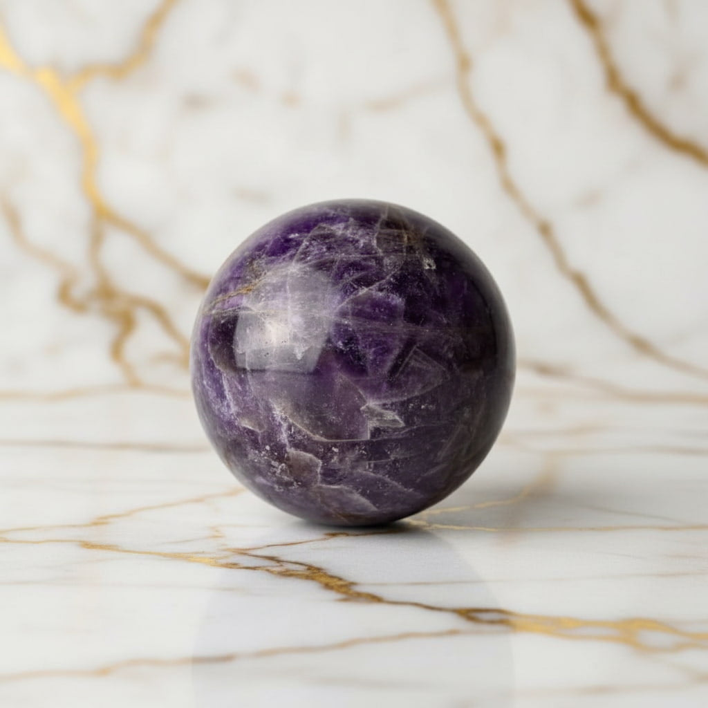 Amethyst Kugel – Natürliches Kristallobjekt für Harmonie & Energie CrystalScents