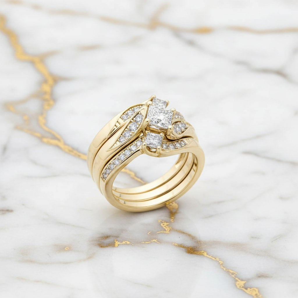Ring – 3-teilig mit funkelnden Steinen CrystalScents