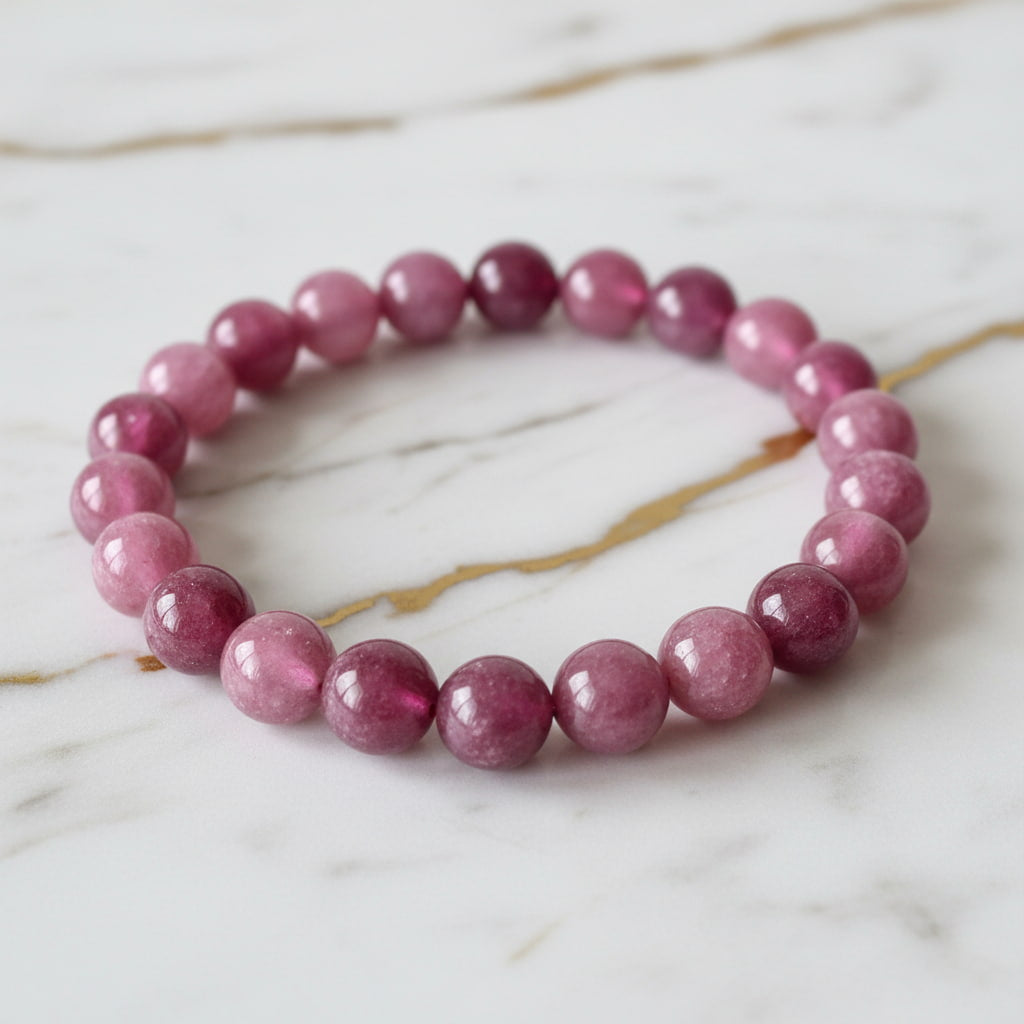 Lepidolith Kugelarmband - Entspannung & emotionale Balance