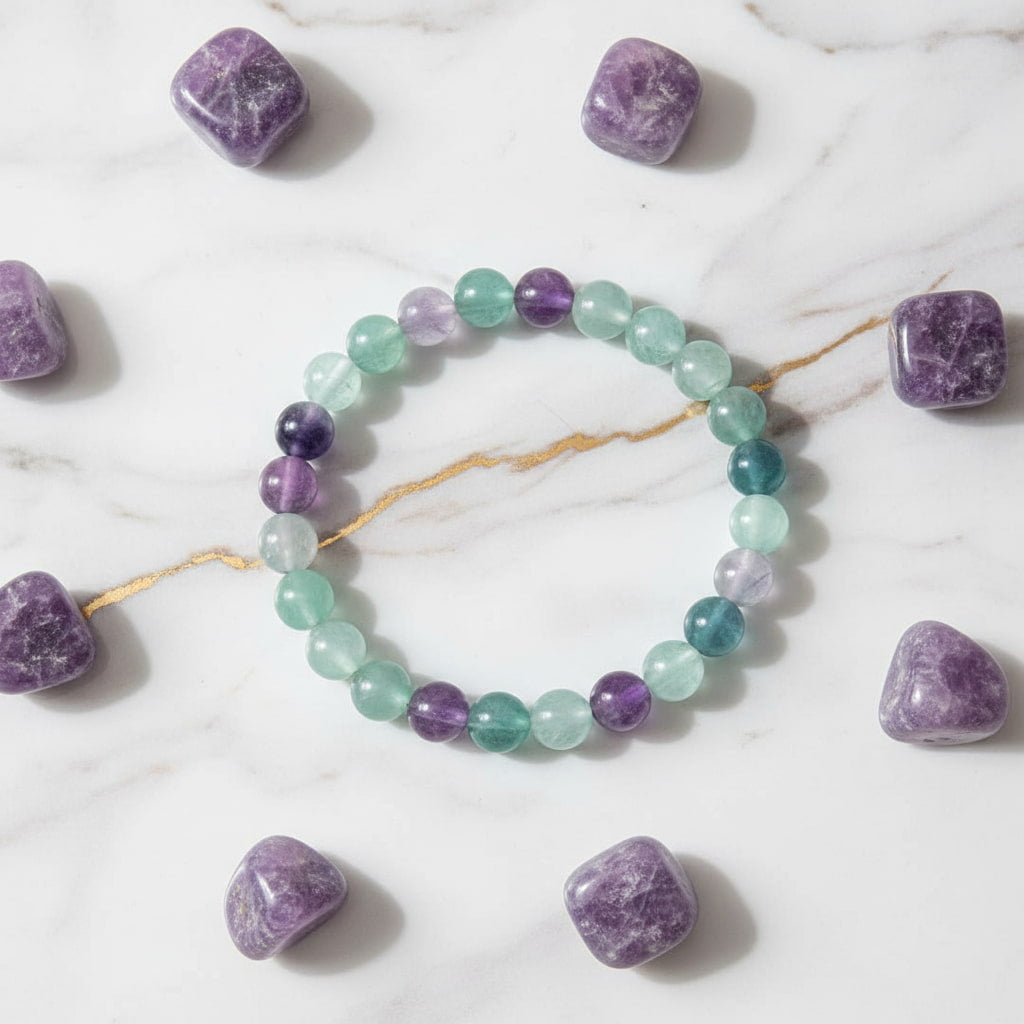 Fluorit Kugelarmband – Inspiration & Harmonie CrystalScents