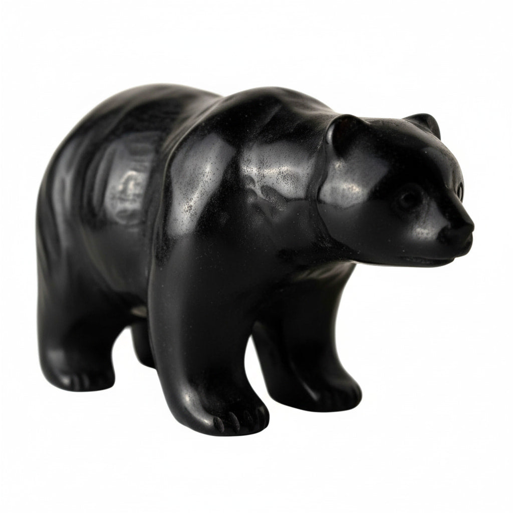 Obsidian Bärenfigur – Stilvolles Kristallobjekt CrystalScents