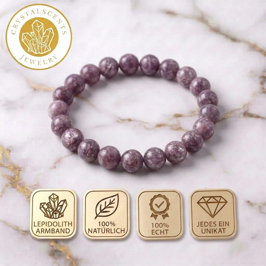 Lepidolith Kugelarmband - Entspannung & emotionale Balance