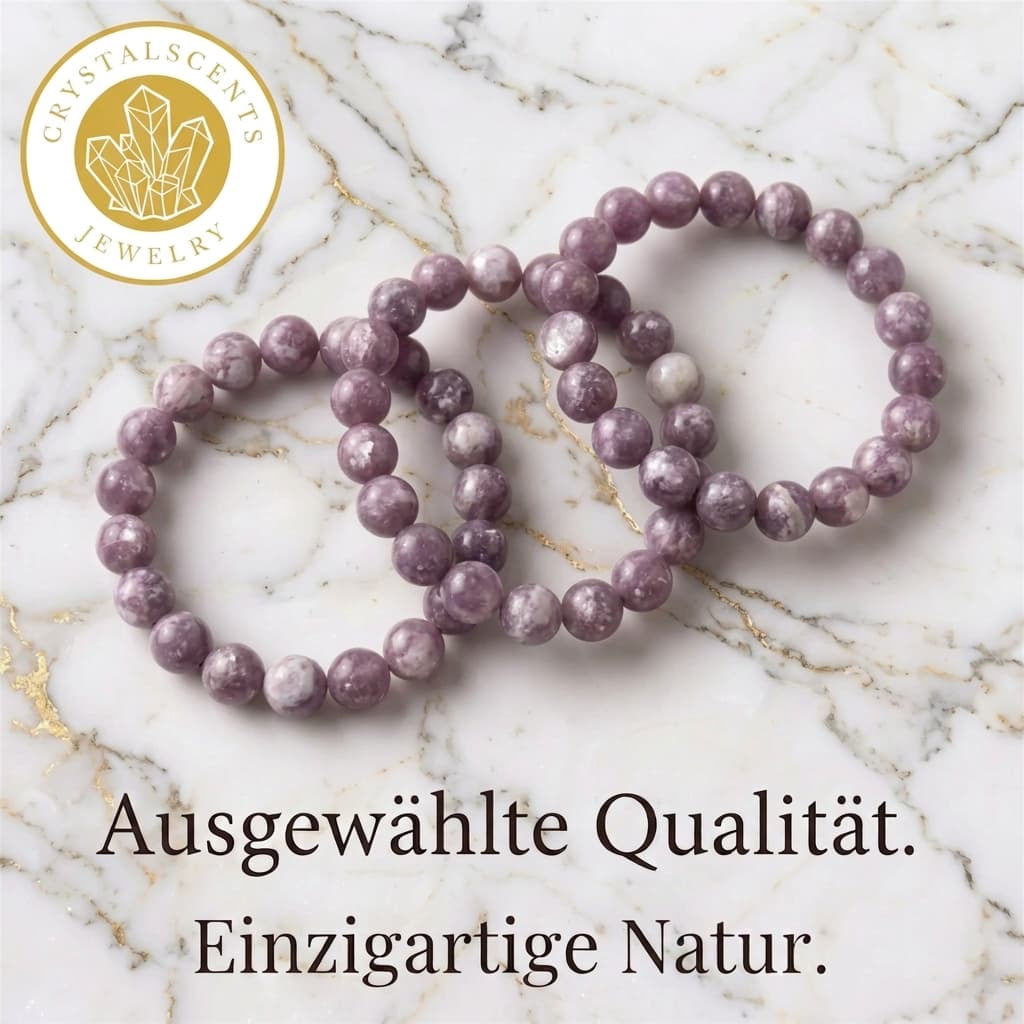 Lepidolith Kugelarmband - Entspannung & emotionale Balance