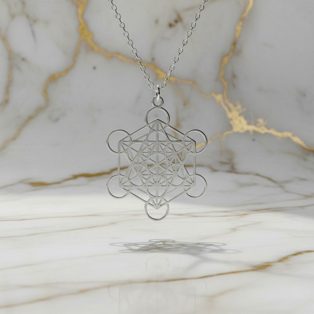 Halskette – Silberne „Heilige Geometrie“ CrystalScents