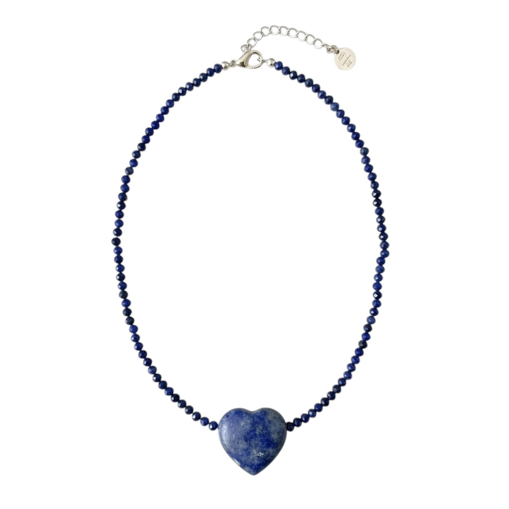 Lapislazuli Herz Halskette - Gelassenheit & Intuition CrystalScents