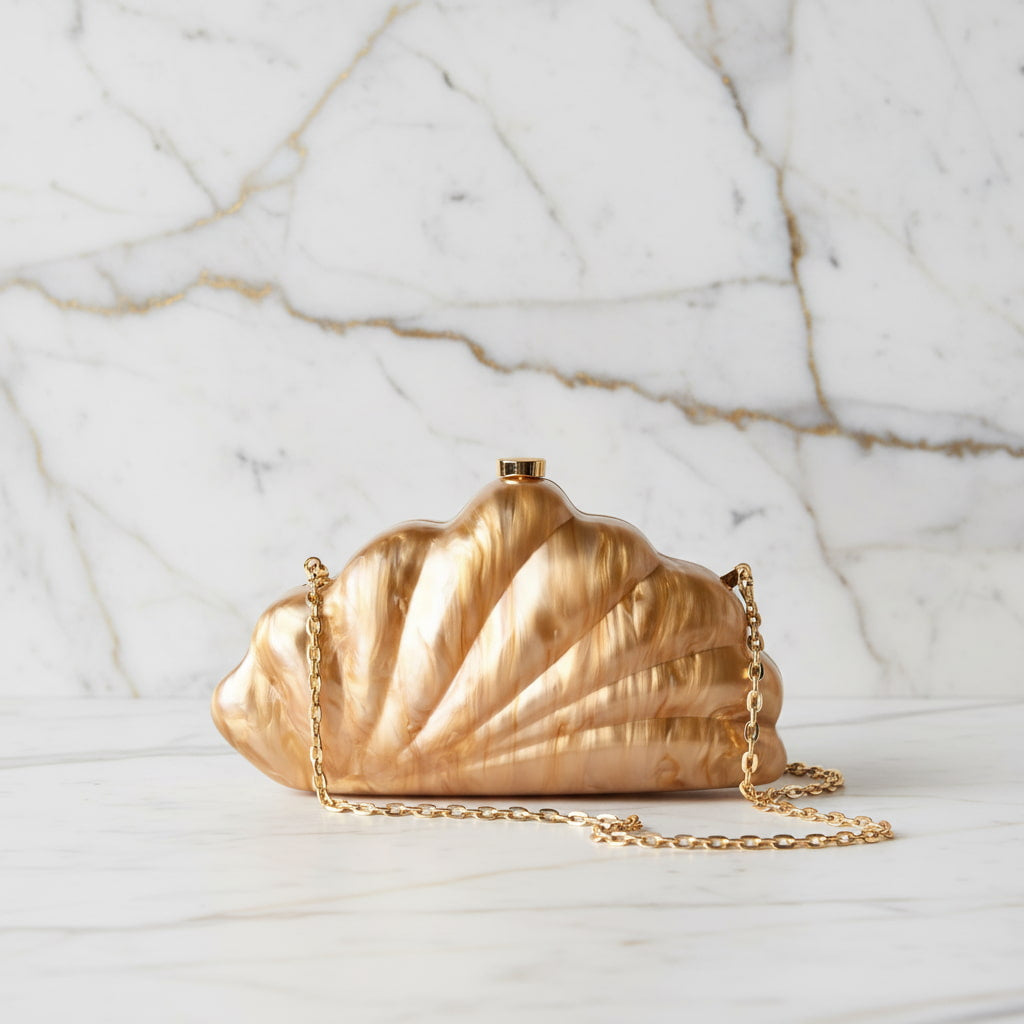 Clutch in Bronze – edle Tasche mit zartem Glanz CrystalScents