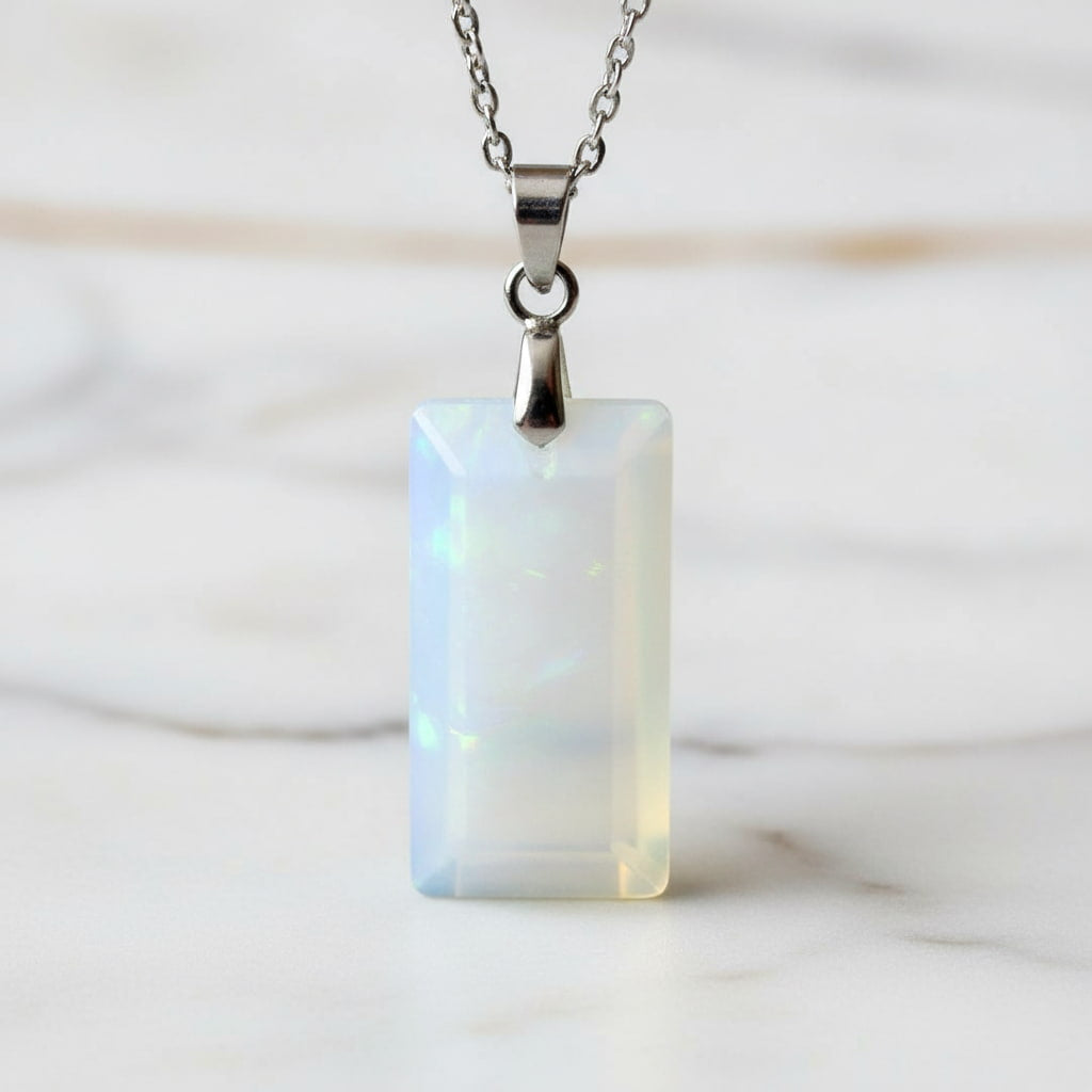 Opalit Halskette - Geschliffener Anhänger