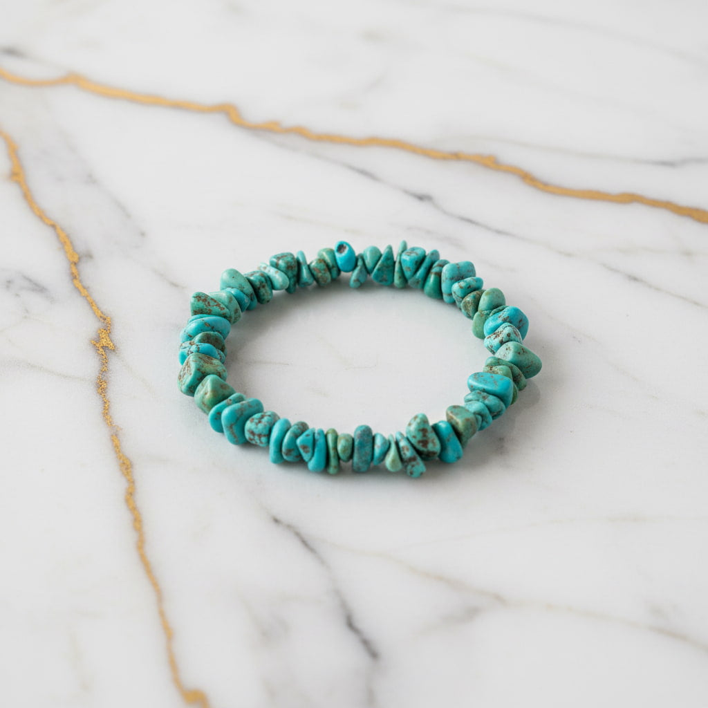 Türkis Splitter Armband – Kommunikation & Balance