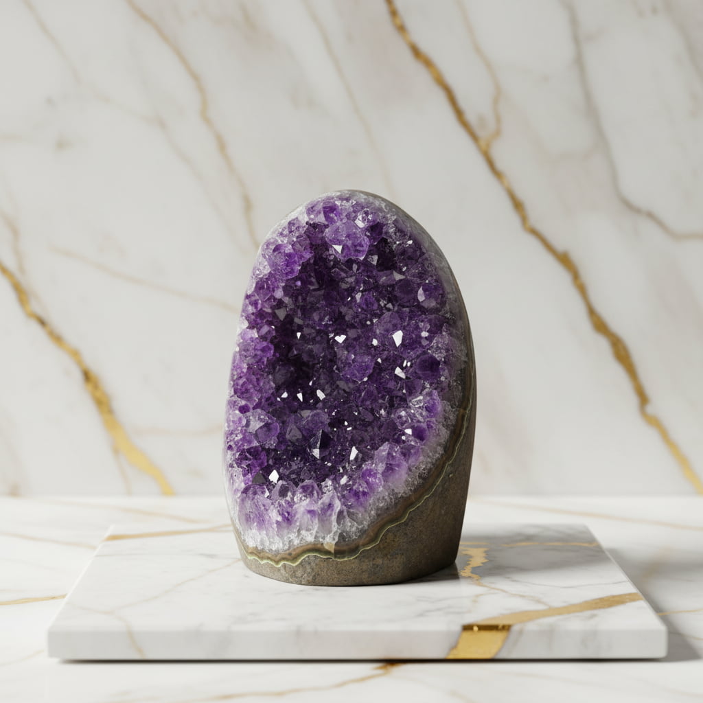Amethystdruse – Tiefe violette Kristalle CrystalScents