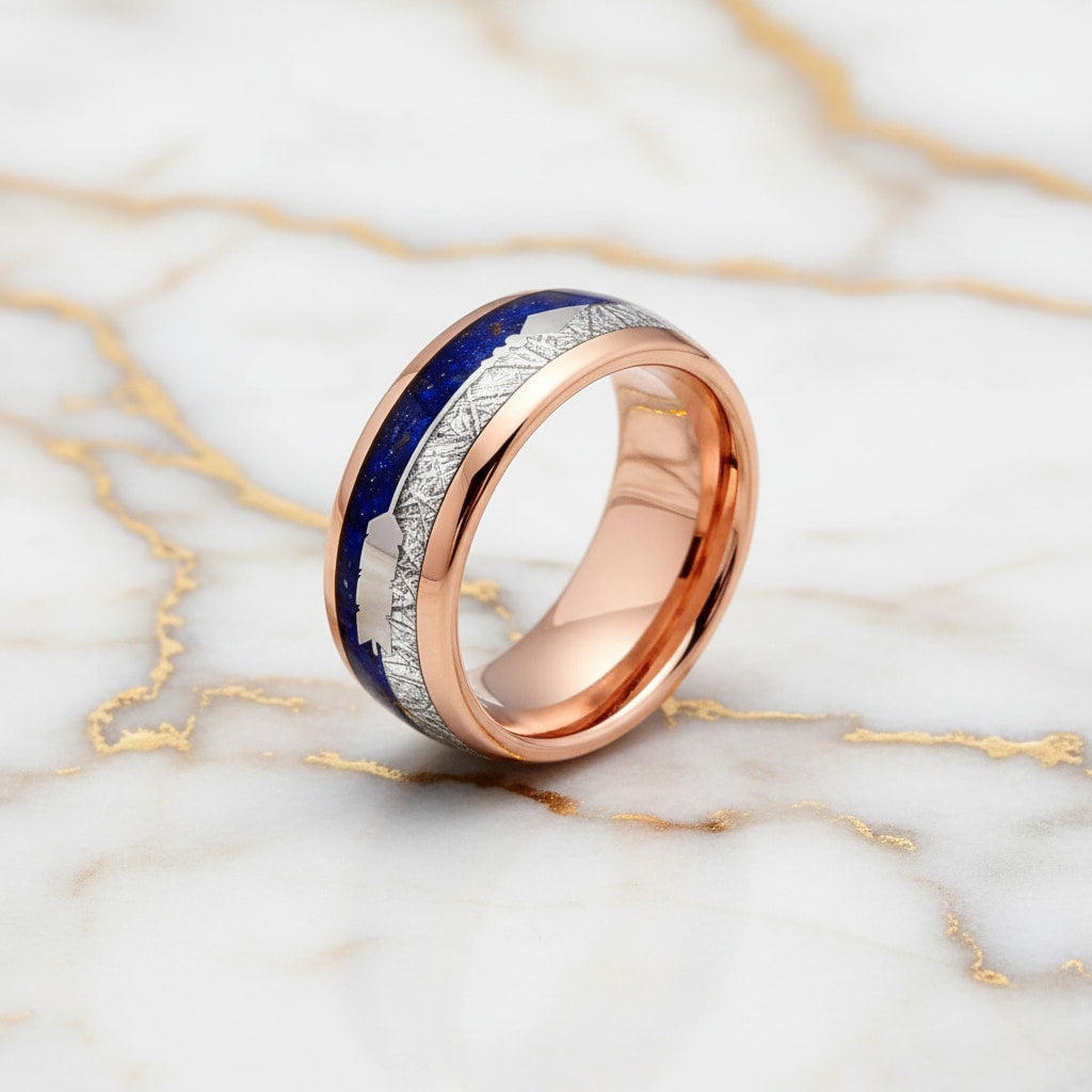Ring – Roségold mit dunkelblauem Pfeil CrystalScents