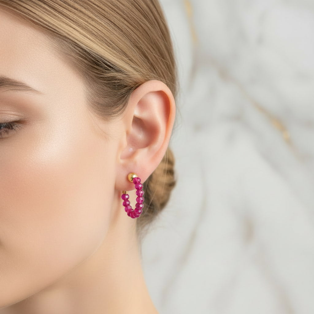 Rubin Ohrringe – Funkelnde Akzente CrystalScents