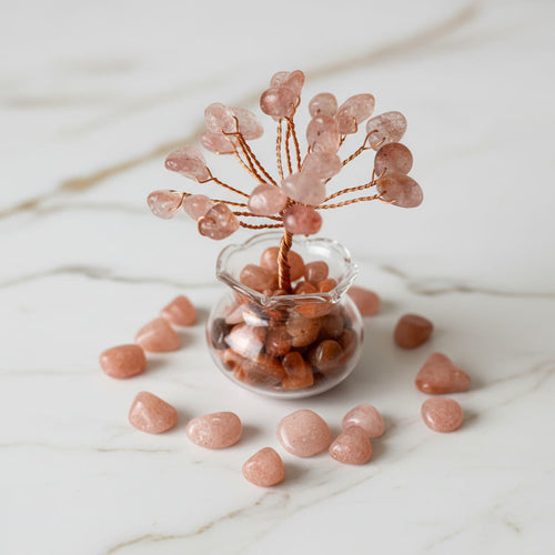 Mini Erdbeerquarz Baum - Für mehr positive Energie CrystalScents