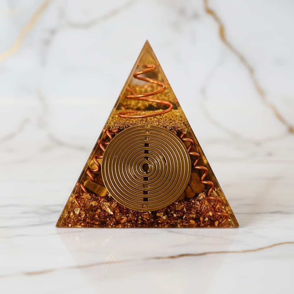 Orgonit Pyramide Tigerauge – Wirkung & Eleganz CrystalScents