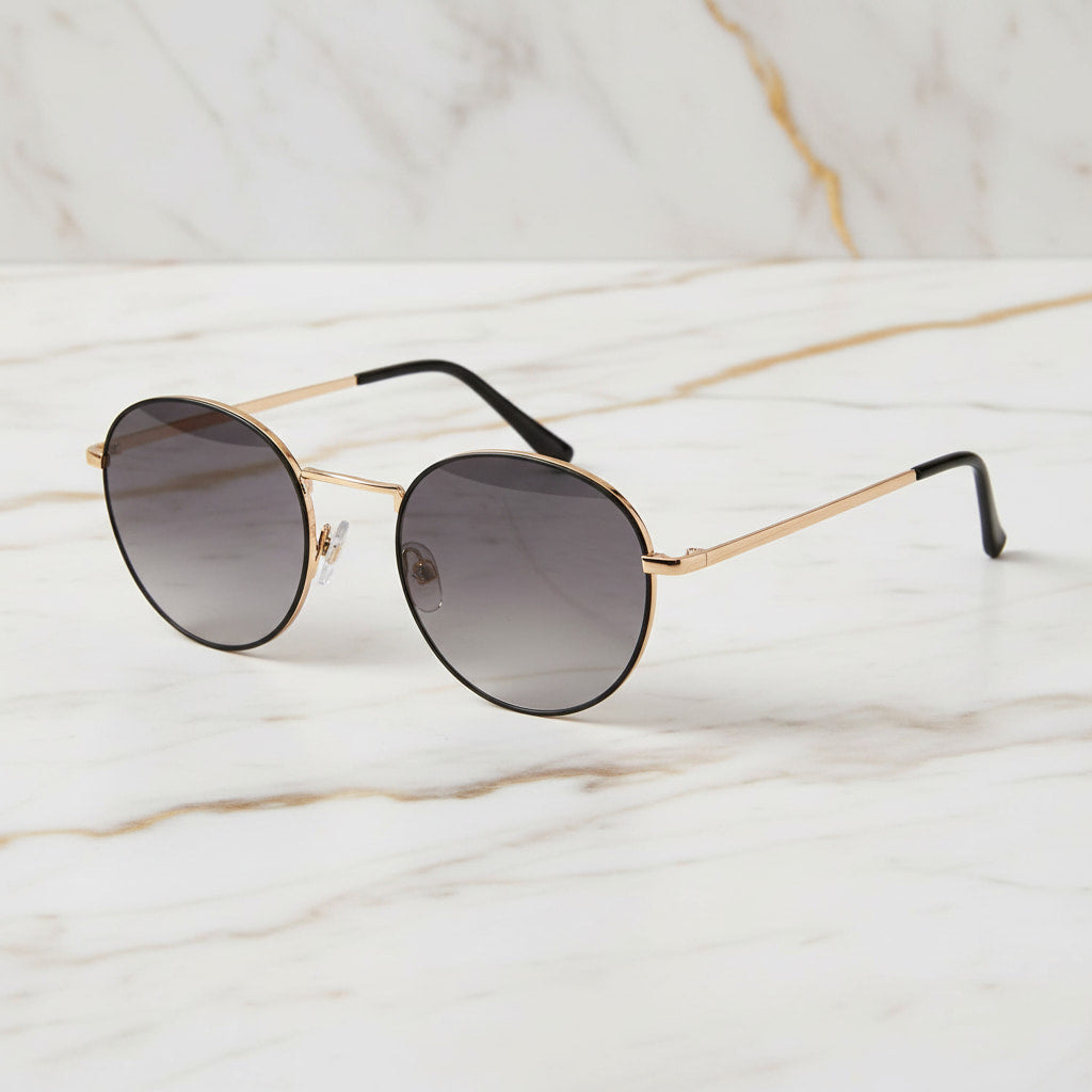 Sonnenbrille in Gold mit schwarzem Verlauf CrystalScents