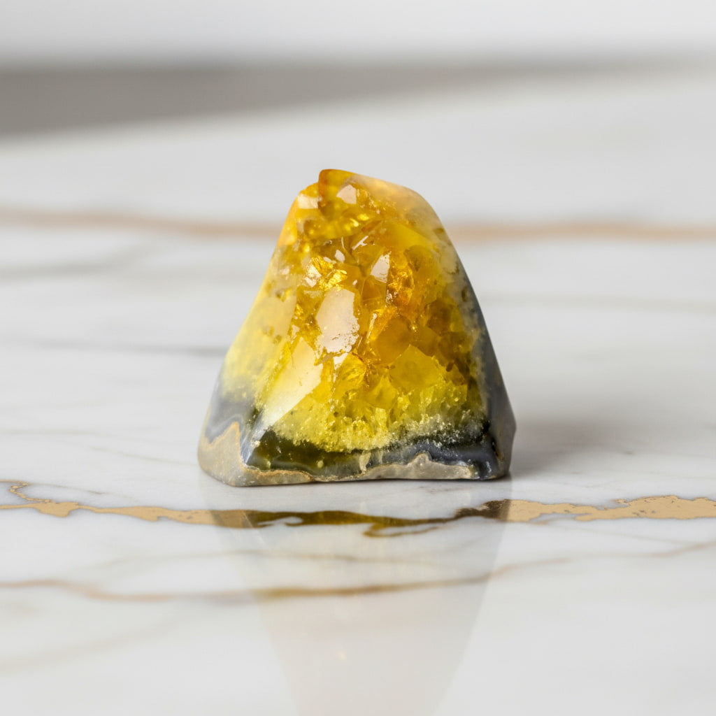 Amethystdruse Gelb – Stilvoller Wohnakzent CrystalScents