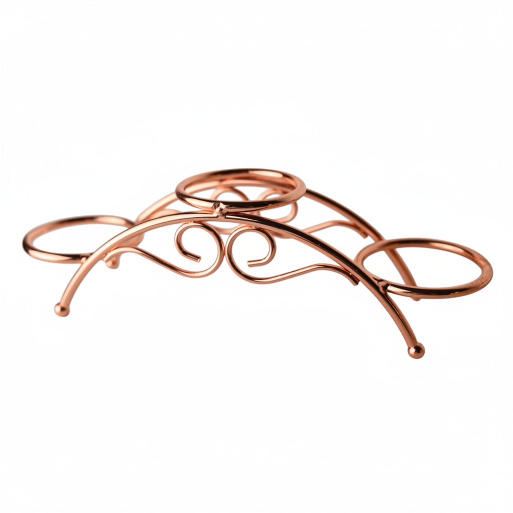 Kugelhalter Roségold – Eleganter Halter für 3 Kristallkugeln CrystalScents