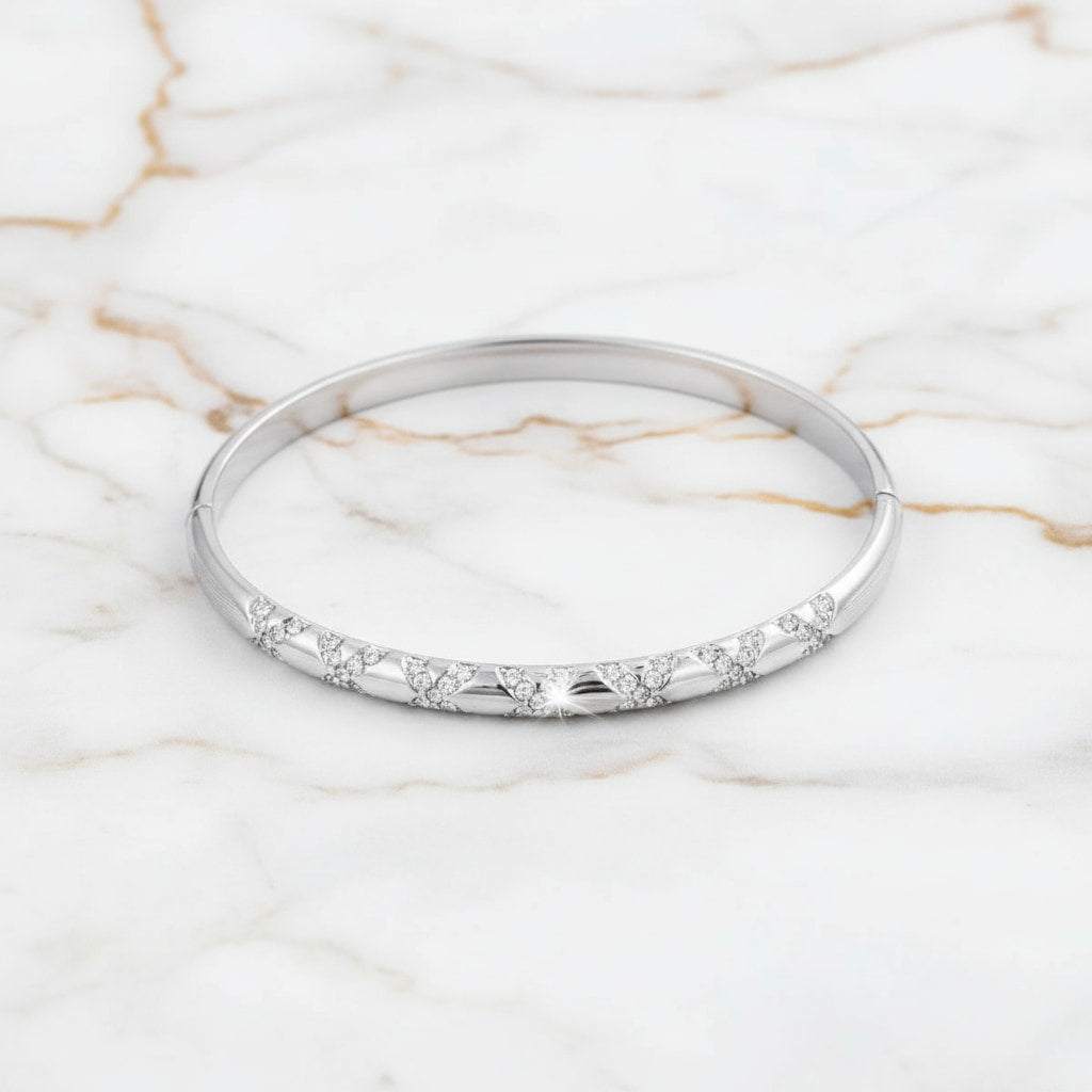 Armband – Silber mit funkelndem Kreuzmuster CrystalScents