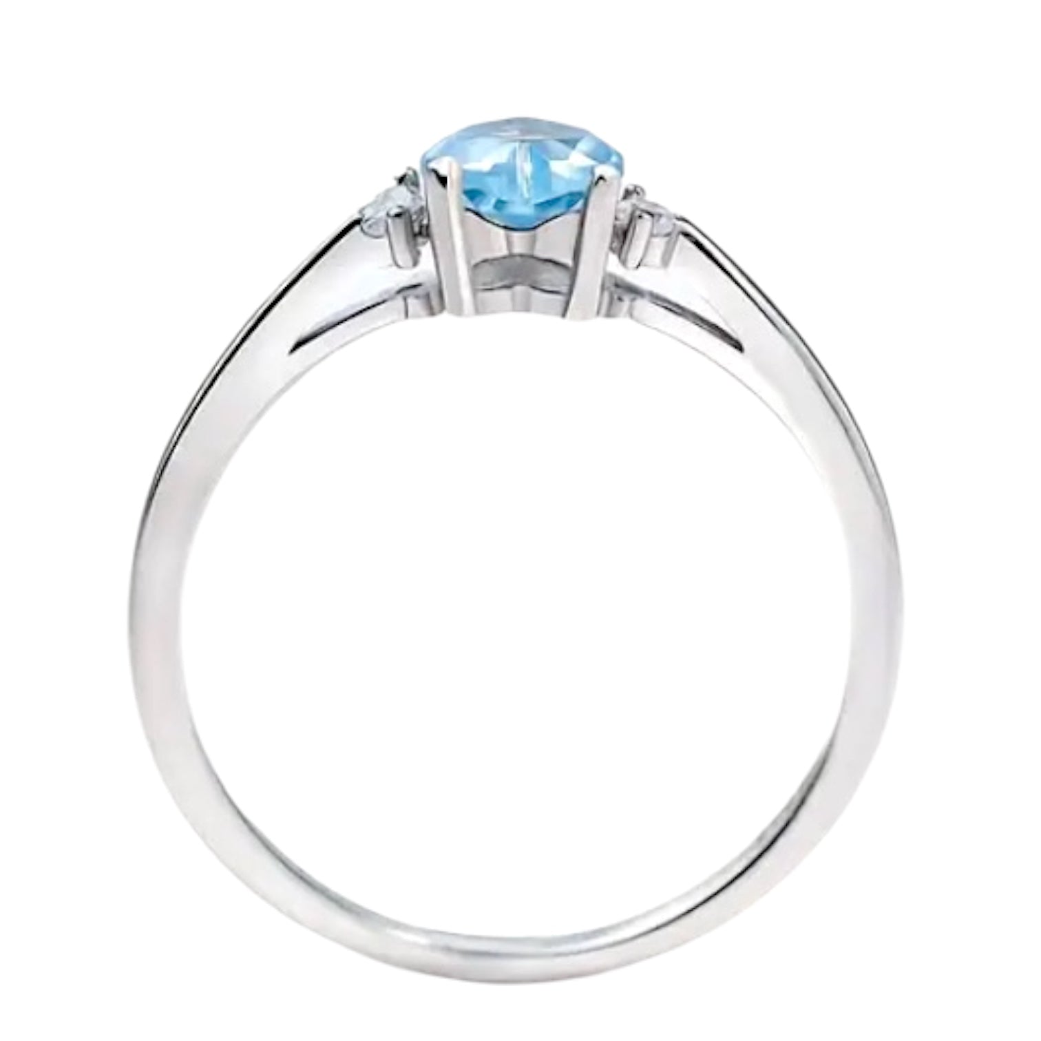 Topas - Silber Ring mit Herz