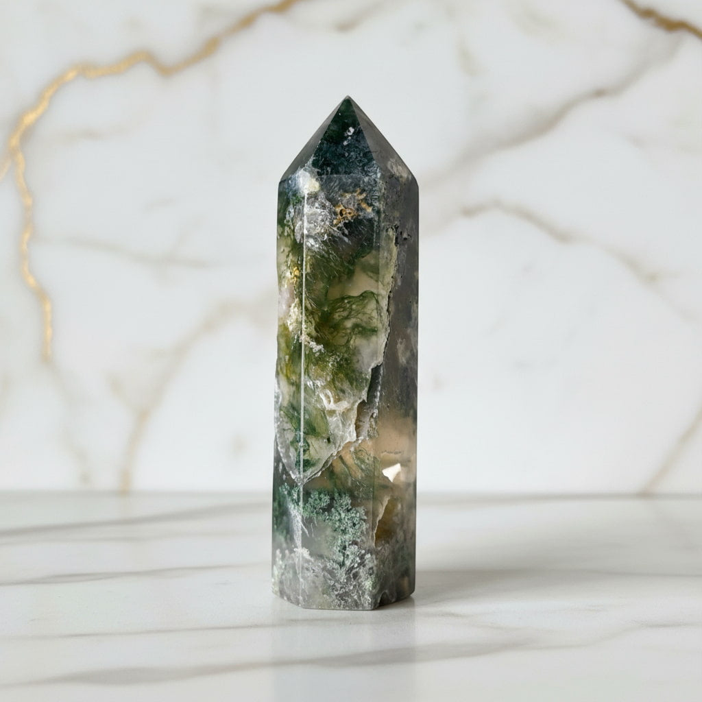 Moosachat Obelisk – Ruhe & Stärke