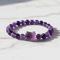 Amethyst Kugelarmband – Katzenliebe & Harmonie CrystalScents