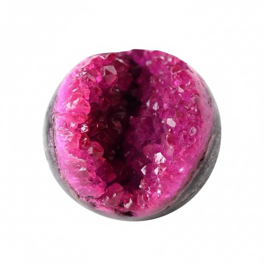 Amethystkugel mit pinker Druse – Funkelndes Kristallhighlight CrystalScents