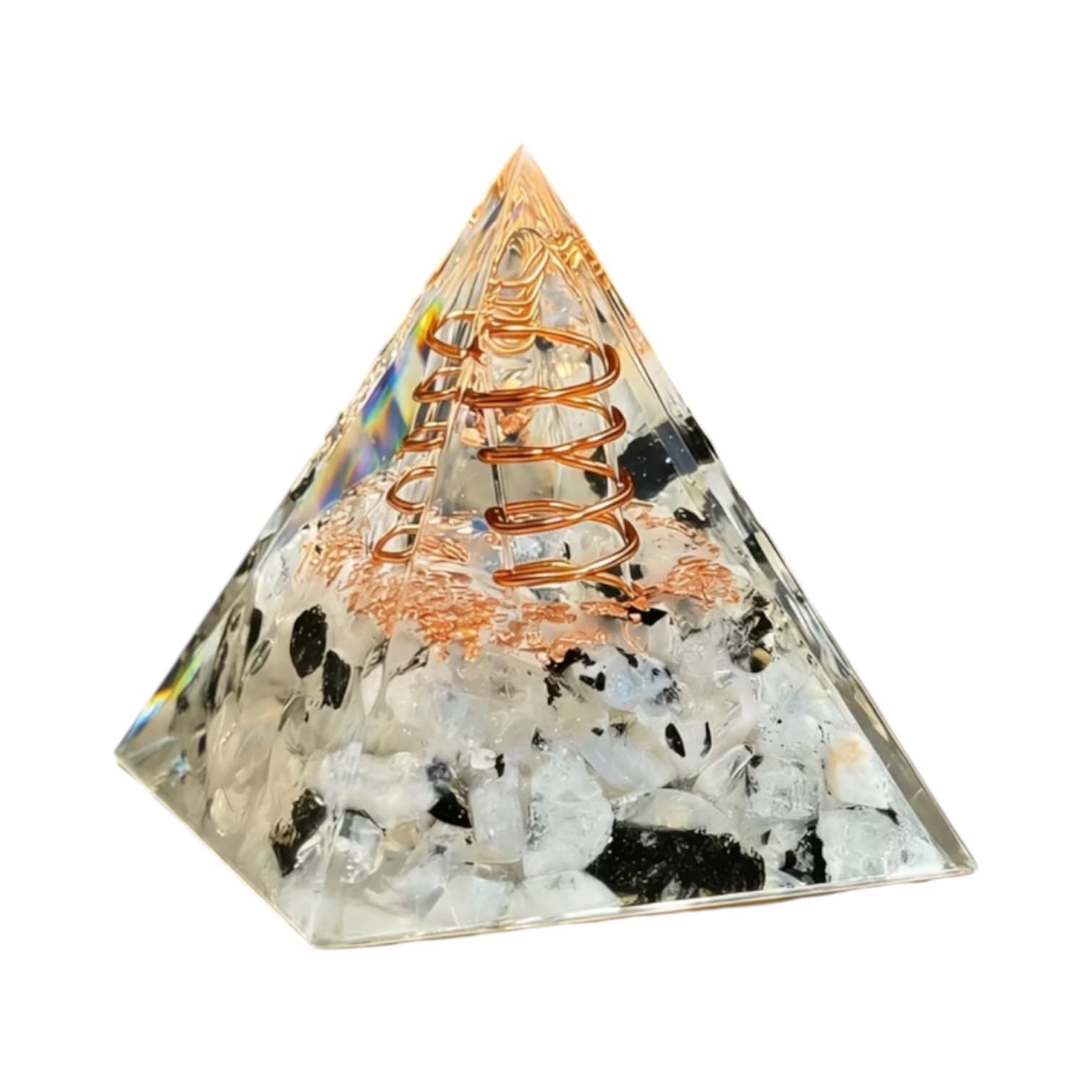 Mondstein Orgonit Pyramide - Schimmerndes Highlights CrystalScents