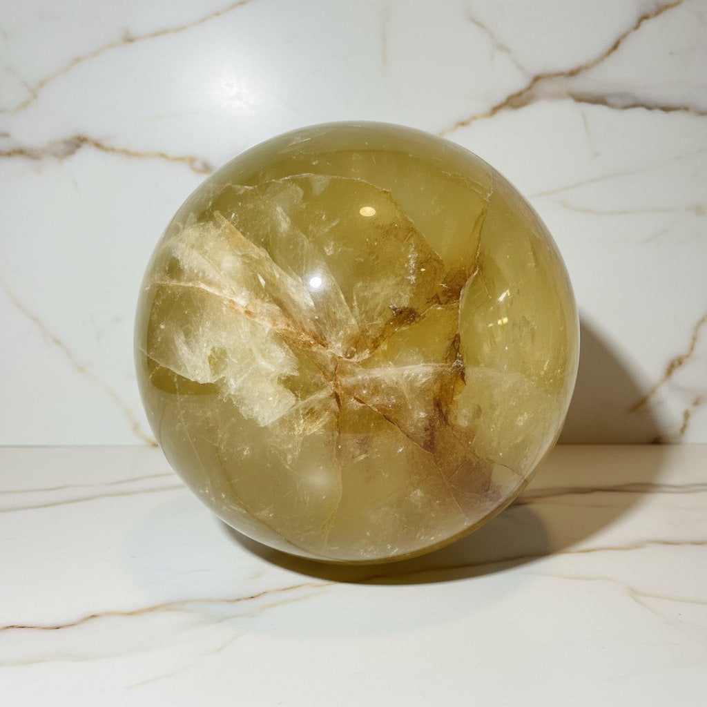 Große Citrin Kugel – Lebensfreude & Energie CrystalScents