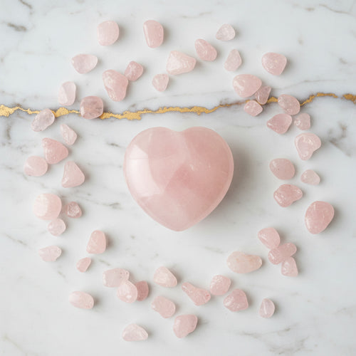 Mini Rosenquarz Herz – für besondere Momente CrystalScents