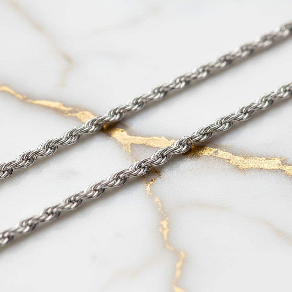 Halskette – Silberne gedrehte Kette CrystalScents