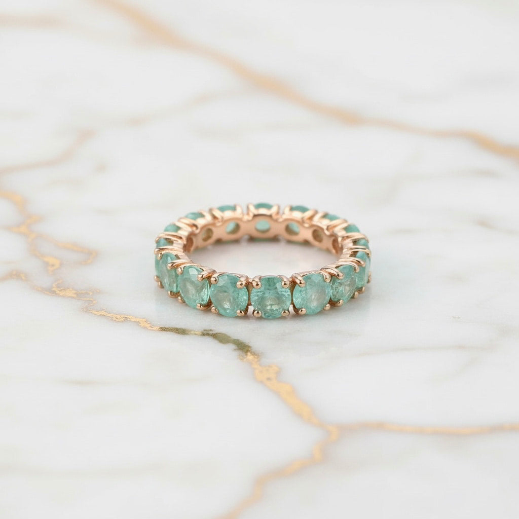 Ring - Funkelnder grüner Bandring CrystalScents