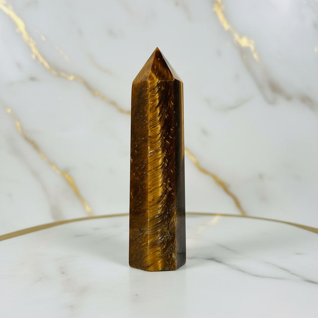 Tigerauge Obelisk  – für Fokus und Energie