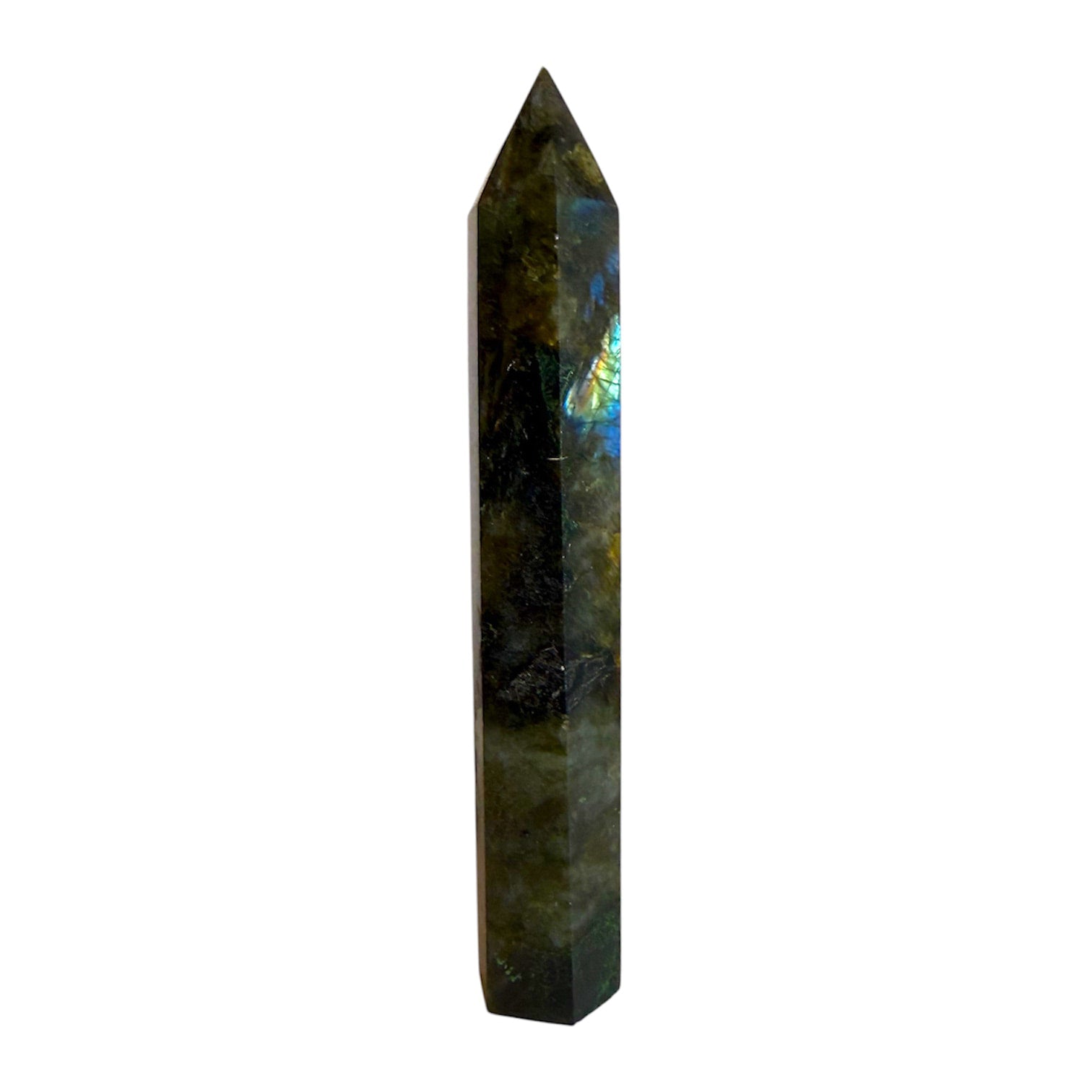 Labradorit Obelisk – Licht & Leidenschaft