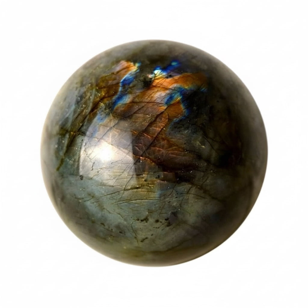 Labradorit Kugel – Mystische Dekoration CrystalScents