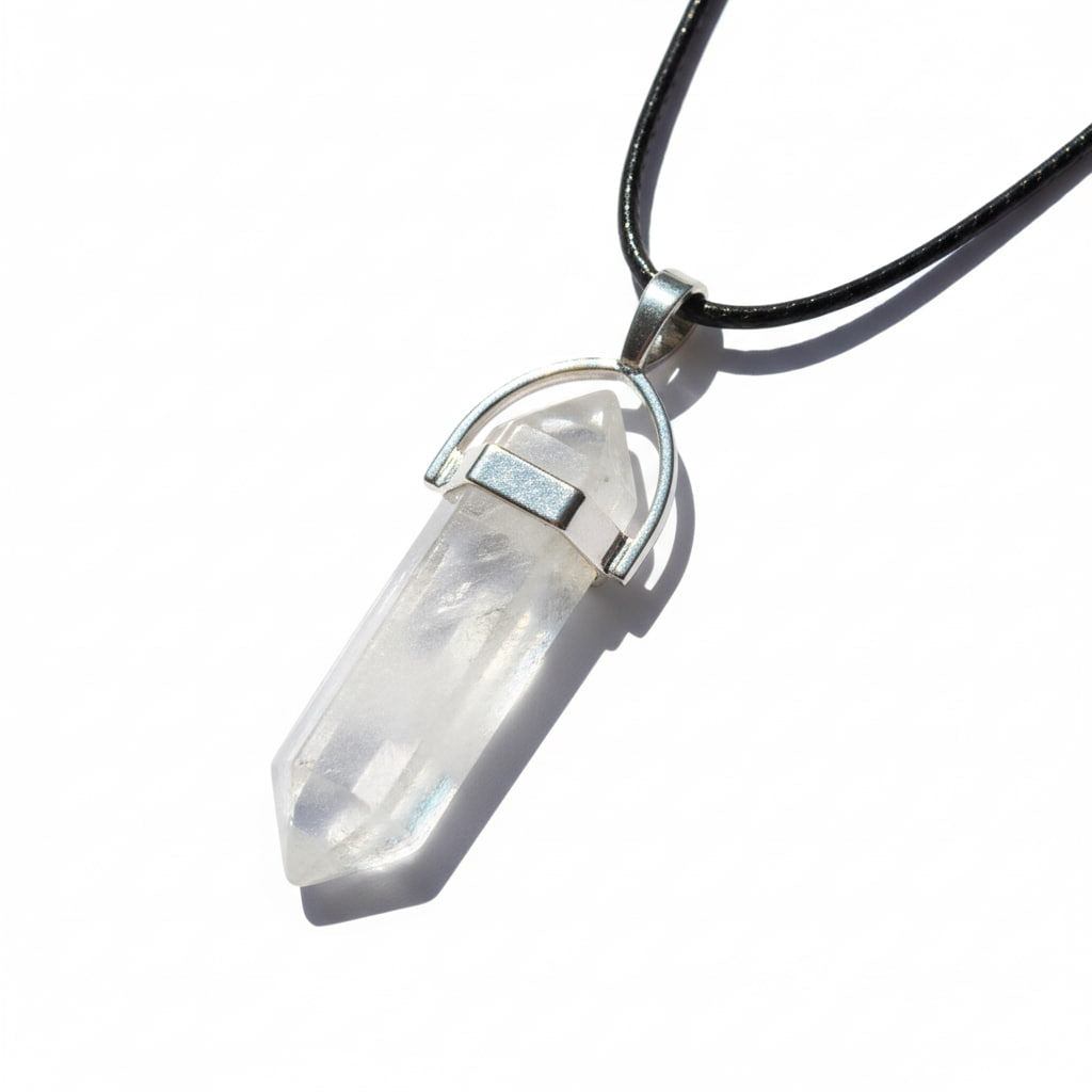 Bergkristall Halskette - Doppelender