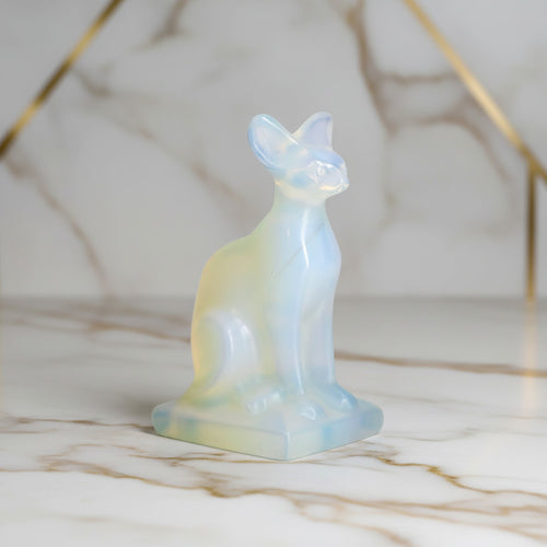 Opalit Katzenfigur - Schimmer & Schönheit