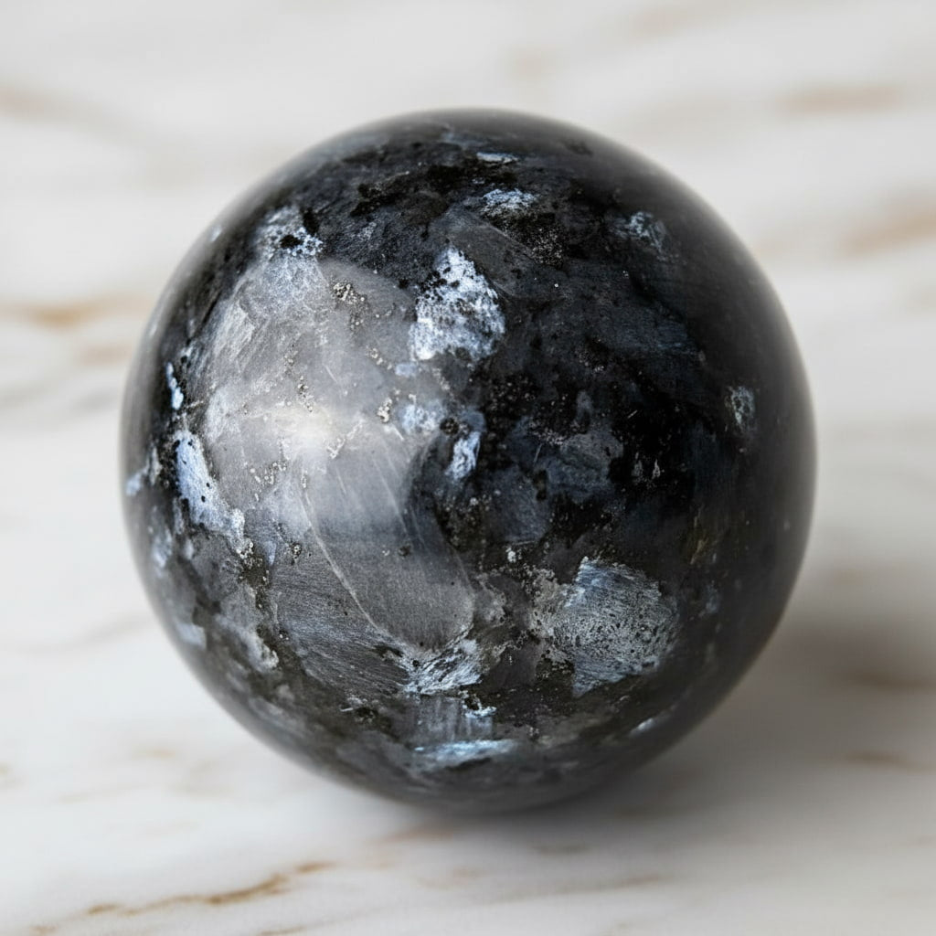 Larvikit Kugel – Schimmernde Reflexe CrystalScents