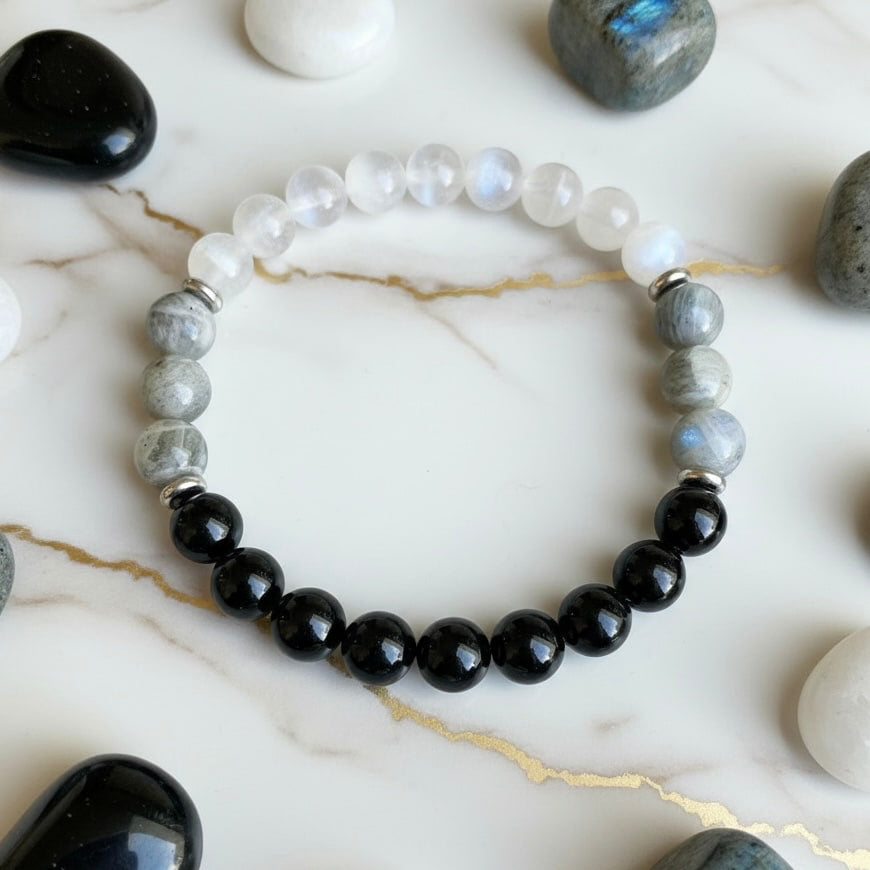 Kristall Kugelarmband - Gemischte Kristalle für Schutz CrystalScents