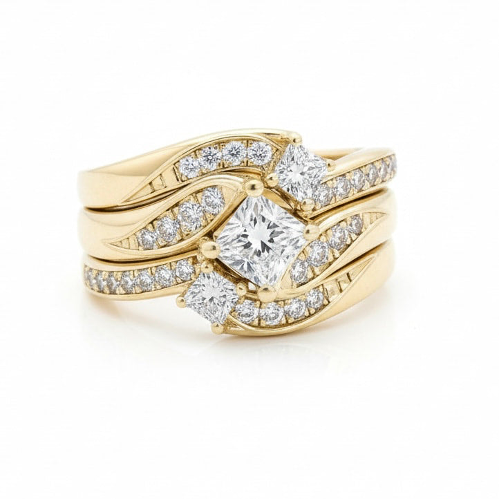 Ring – 3-teilig mit funkelnden Steinen CrystalScents