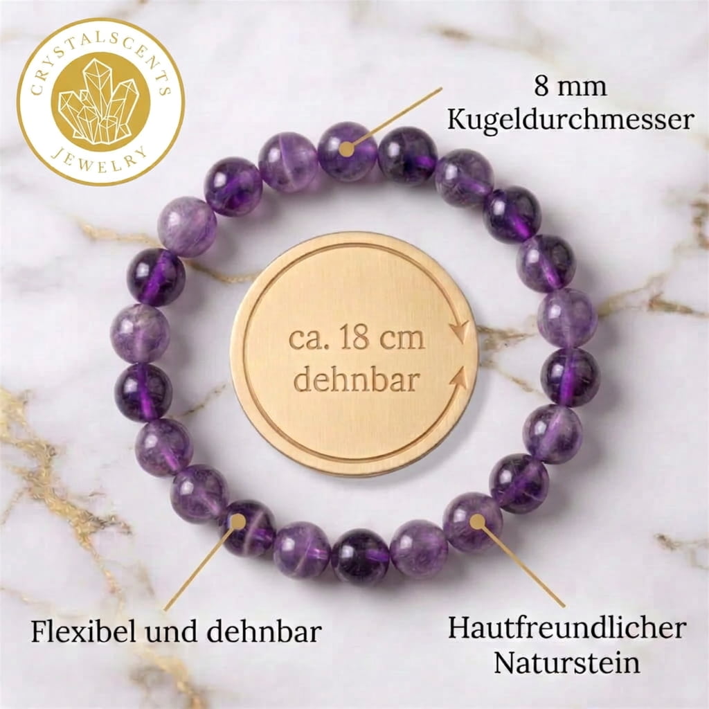 Amethyst Kugelarmband – Stilvolles Schmuckstück voller Energie