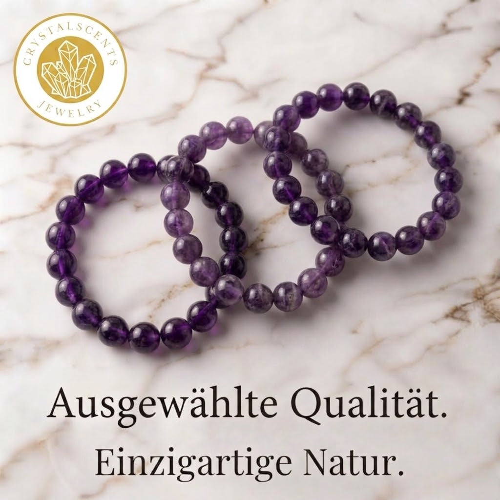 Amethyst Kugelarmband – Stilvolles Schmuckstück voller Energie CrystalScents