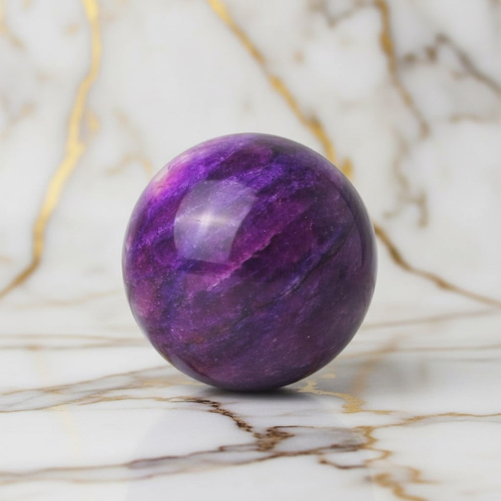 Lila Mondstein Kugel – Lila Meditationsbegleiter CrystalScents