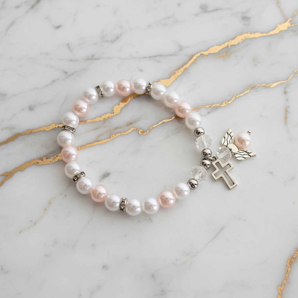 Perlenarmband - mit Silberengel CrystalScents