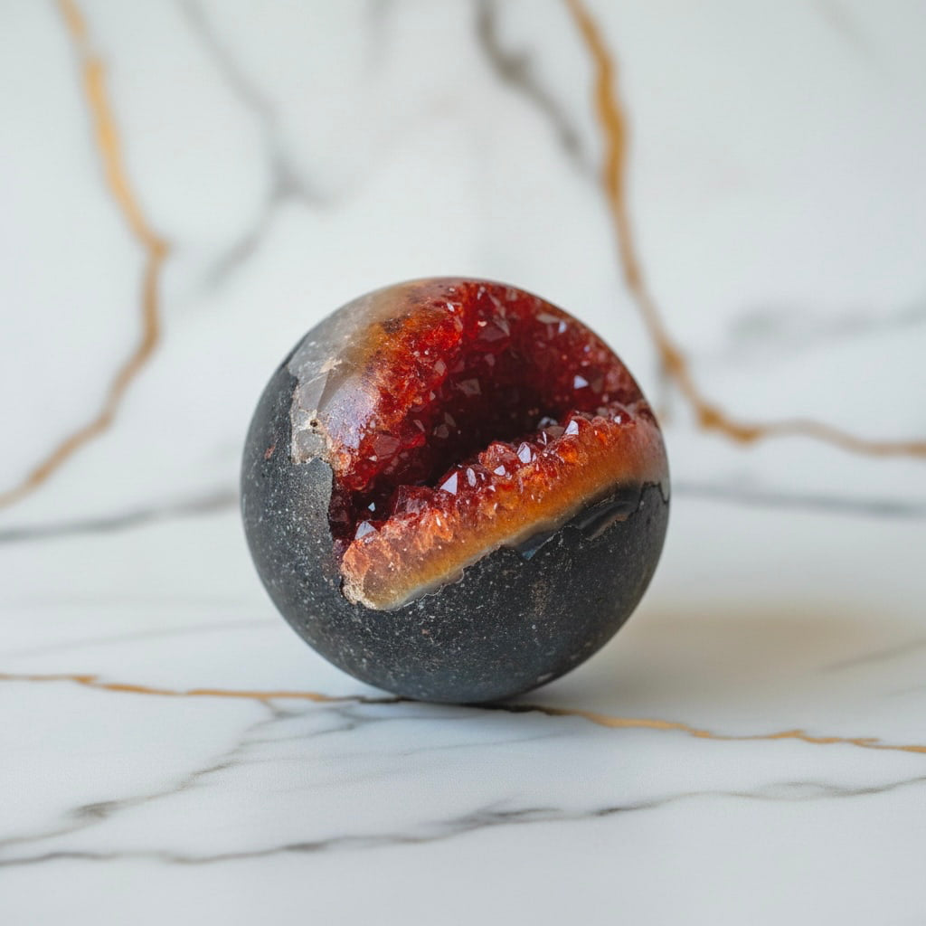 Amethyst Kugel - Rot & Funkelnd CrystalScents