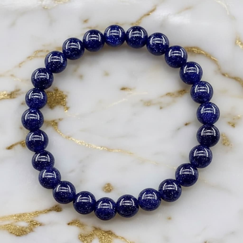 Blaufluss Kugelarmband - Glitzernder Nachthimmel