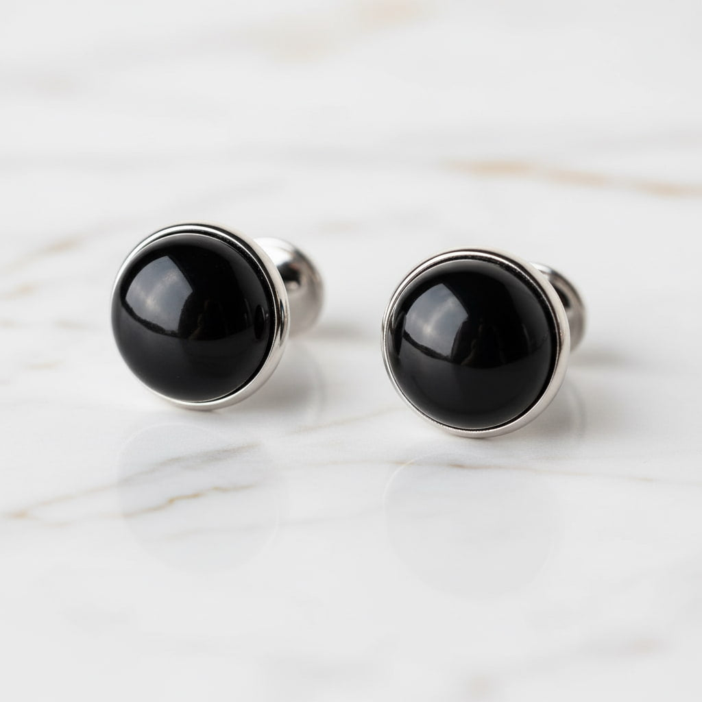 Obsidian Manschettenknöpfe - Stärke & Stabilität CrystalScents