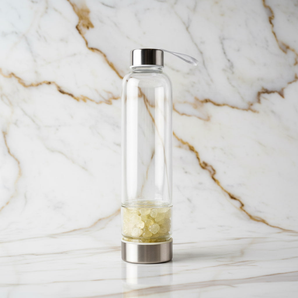 Citrin Trinkflasche – Positive Kraft JETZT sichern CrystalScents