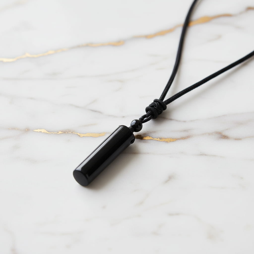 Obsidian Halskette - Stab Anhänger CrystalScents